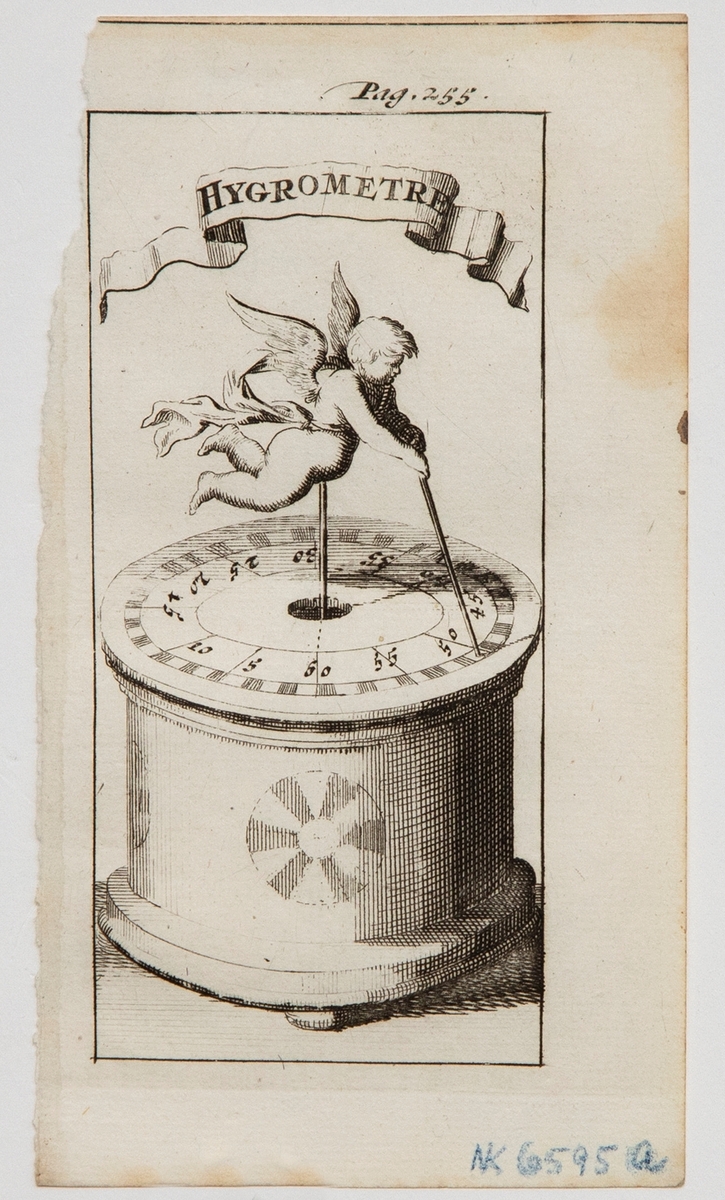 Ni illustrasjoner som viser vitenskapelige eksperimenter:

Pag. 255: Illustrasjon med et hygrometer og en bevinget figur. 

Pag. 256: Illustrasjon med vekt som henger i luften over et bord. Øverst er denpyntet med en sløyfe. I den ene skålen ser det ut til å være en stein, og i den andre skålen gress.

Pag 258: Illustrasjon med mann med stokk stående foran en balustrade med drapperi, samt med et landskap i bakgrunnen. Mannen peker på tallet IX på en disk som henger ned fra taket. Etter IX på disken står tallene: X, XI, XII, I og II.

Pag 262: Illustrasjon med kvikksølvbarometer i ramme på en vegg. Ved siden av er en slags beholder med en pæreformet kuppel, hvor det er en liten figur.

Pag 284: Illustrasjon med mann som henger på et sirkelformet bord uten plate med fire bein. Mellom hvert bein er en fylt beholder. De er festet til en sirkulær stein i bunnen. Over scenen er det et bølgende bånd.

Pag. 294: Illustrasjon med to gjennomsiktige kolber. Den ene er timeglassformet og inneholder vann og vin. Den andre er omvendt pæreformet og inneholder de fire elementene ild, luft, vann og jord. Kolbene står på et slags bord med beskrivende lapper under hver kolbe.

Pag. 300: Illustrasjon med kvinne iført dekorert kjole, smykker og spiss hatt med nedhengende slør. Hun sitter ved et bord og røyker fra en vannpipe med sirkulær kolbe.

Pag. 304: Illustrasjon med en firkantet boks på sokkel under en gardin. Inni boksen er et stearinlys og et speil som sender en lysstråle ut et rør og danner et figurbilde på den mørke veggen ved siden av.

Pag. 306: Illustrasjon med tre stearinlys på sokkel med kryssende lyspunkt gjennom en firkantet anretning i midten på bildet, slik at strålene treffer diagonalt på veggen på andre siden. I bakgrunnen står en byste på toppen av en dør.