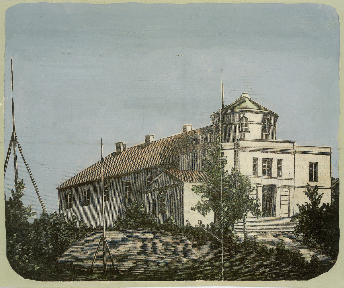 arkitektur, bygning, observatorium, trær, vei, landskap