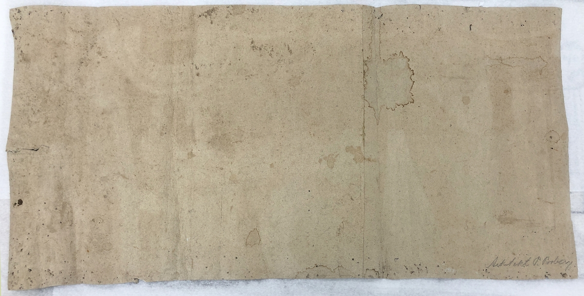 Bonadsmålning på papper målad i tempera av okänd konstnär från Sunnerbogruppen. Målad på papper hoplimmat av två delar med skarv till vänster om mitten. Motiv av de tre vise männen hos Maria, Jesusbarnet och Josef. Överst grå textrad: ANNO 1818 - gud ware lof för nåde och frid. 
Text på baksida: "Arkitekt P. Boberg" skrivet i blyerts i baksidans nedre högra hörn.