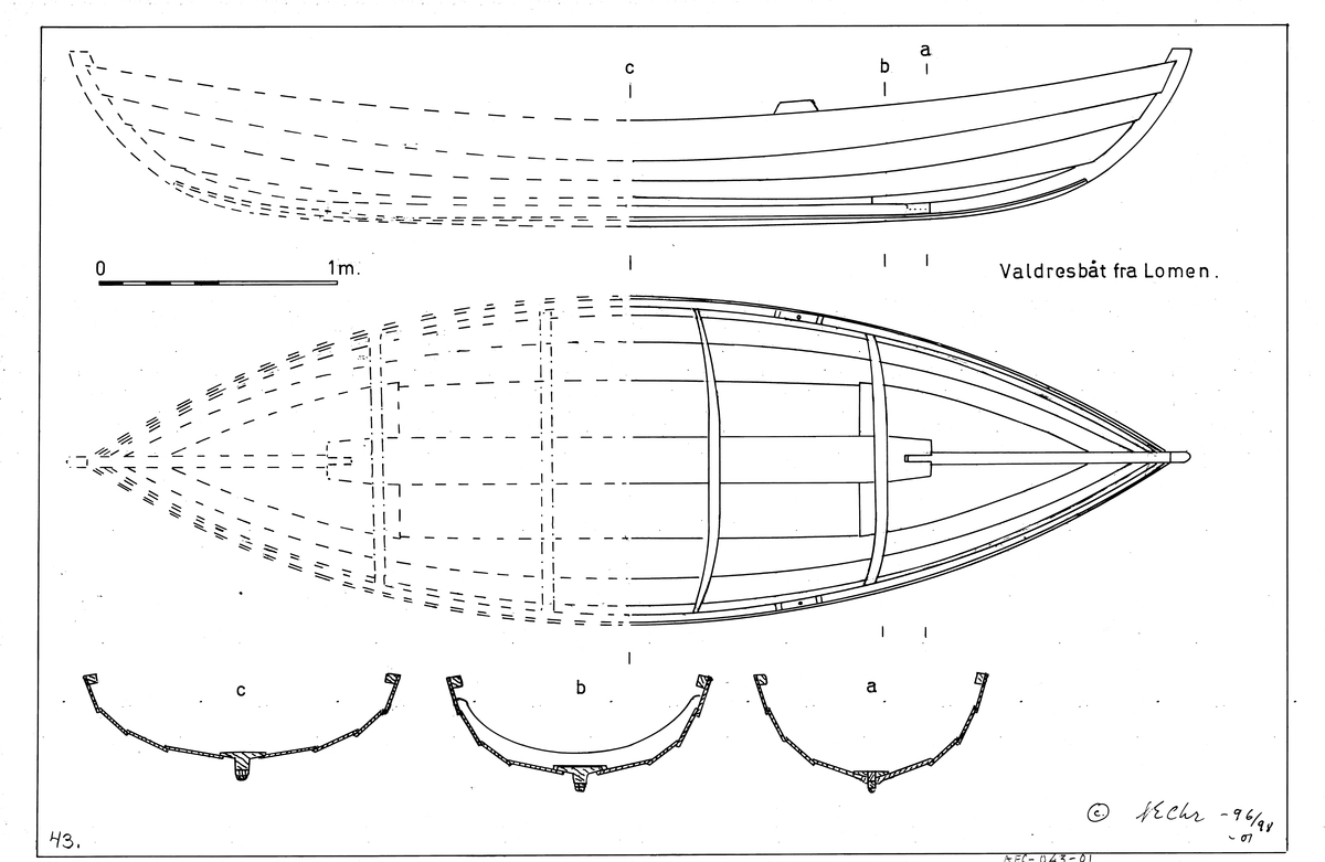Valdresbåt fra Lomen, (halv)
Lengde: 4.67m