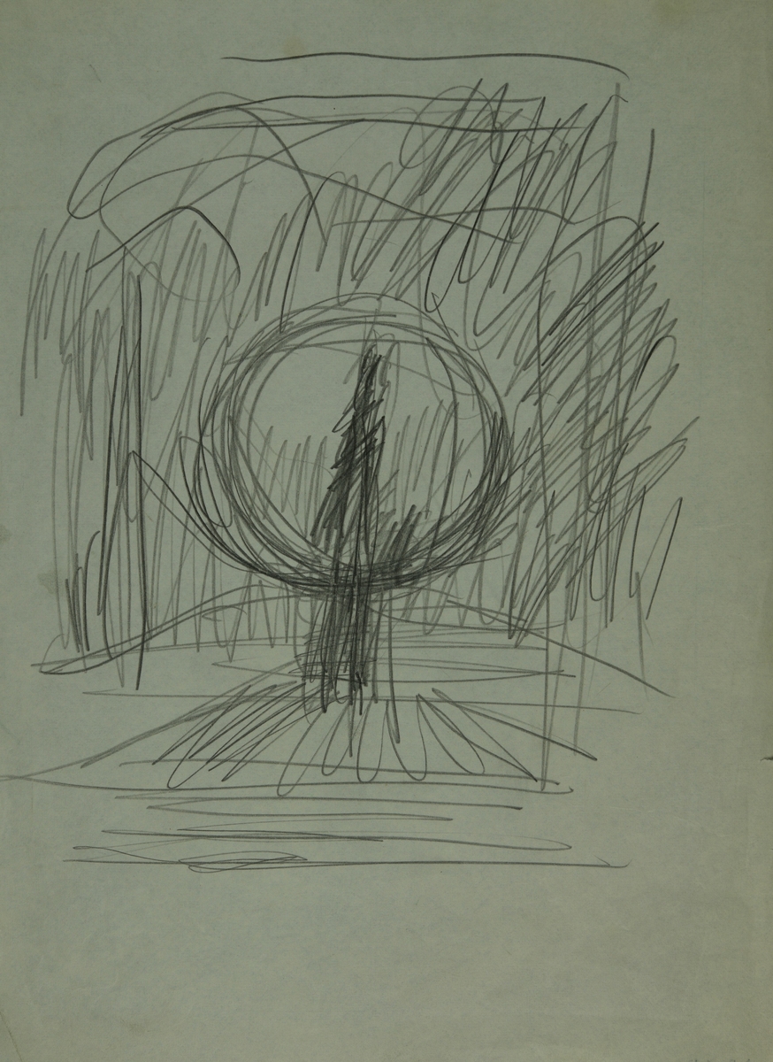 Usignert skisse  for Haakon VII monumentet