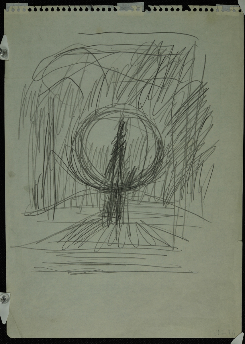 Usignert skisse  for Haakon VII monumentet