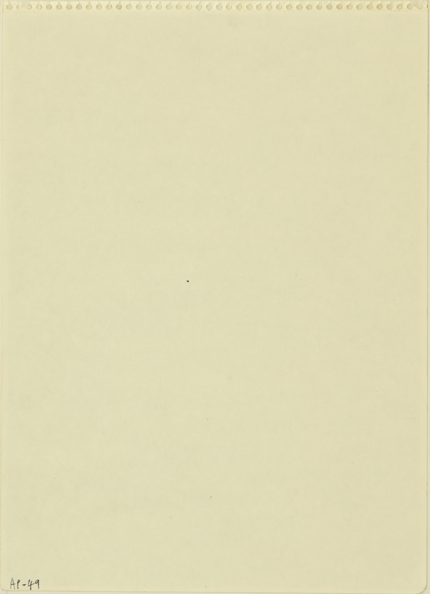 Akt, kvinne sett bakfra, blyant på papir, signert og datert med år.
