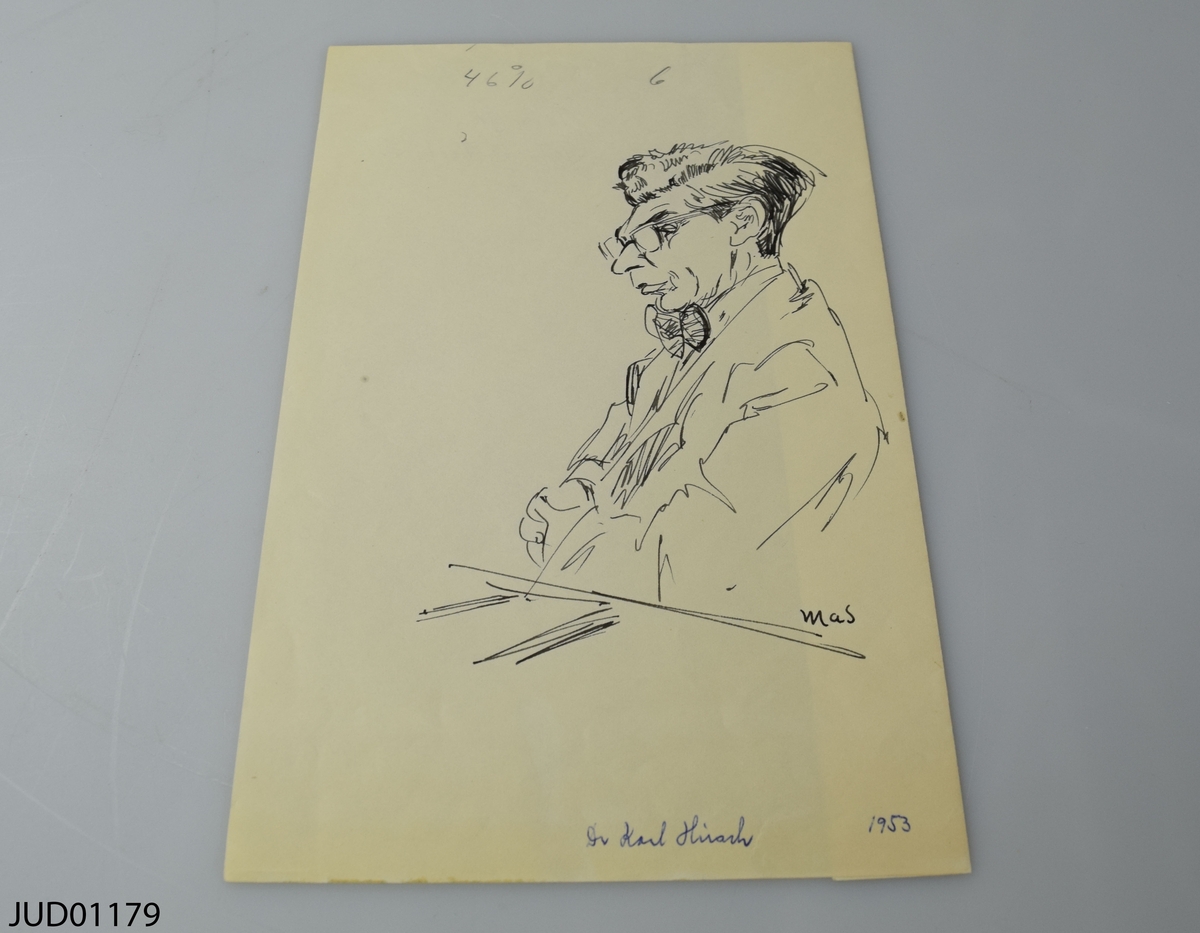 Åtta illustrationer med porträtt av anställda i mosaiska församlingen i Stockholm. Rabbin Emil Kronheim, Karl Hirsch, Axel Hirsch, Emil Glück, Clas Groschinsky, Fritz Hollander, Gunnar Josephson, professor E. Wolff.