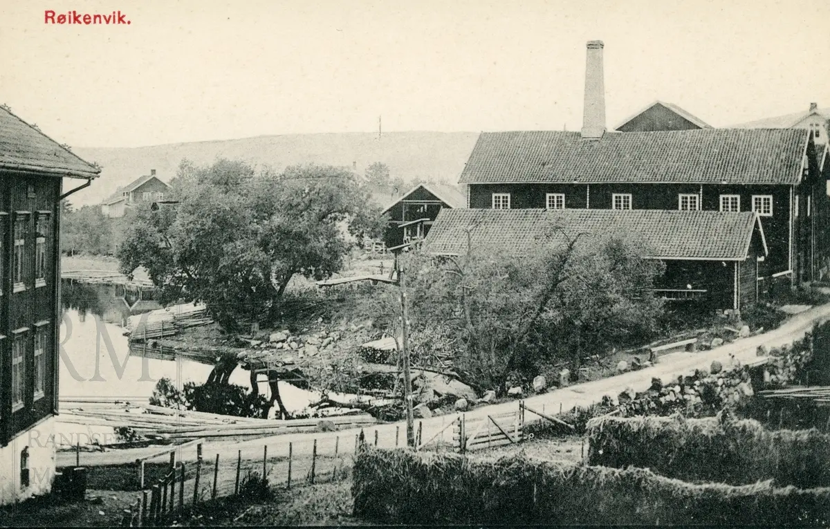 Røykenvik, tettsted, 18 postkort, tidlig 1900-tallet