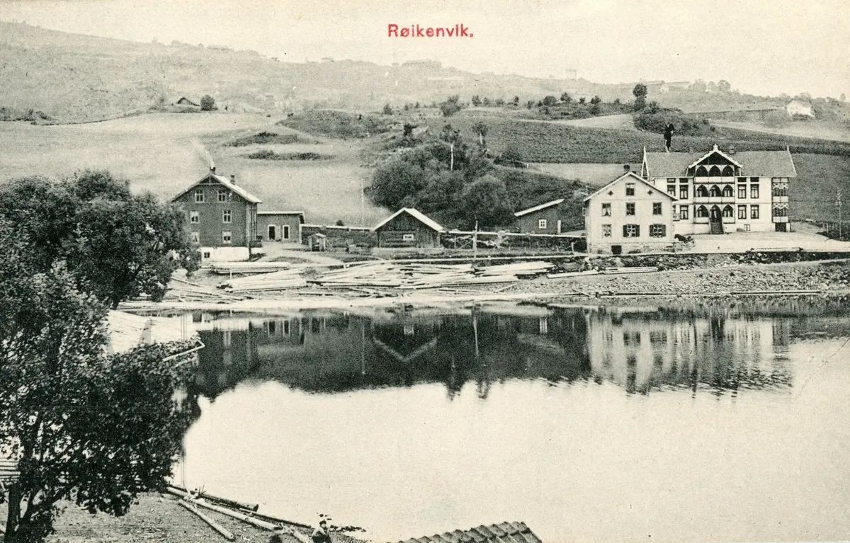 Røykenvik, tettsted, 18 postkort, tidlig 1900-tallet