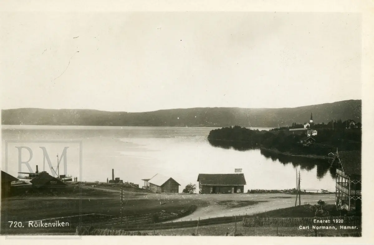 Røykenvik, tettsted, 18 postkort, tidlig 1900-tallet