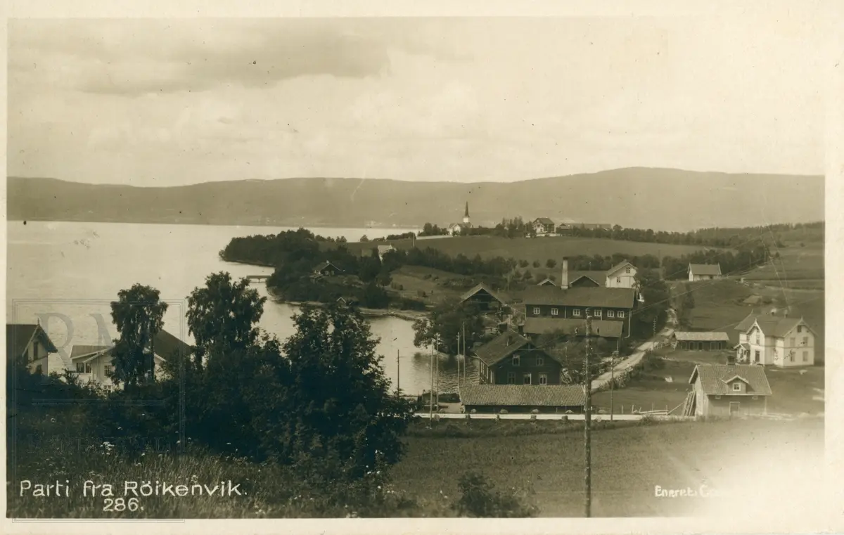 Røykenvik, tettsted, 18 postkort, tidlig 1900-tallet