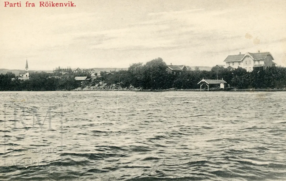 Røykenvik, tettsted, 18 postkort, tidlig 1900-tallet