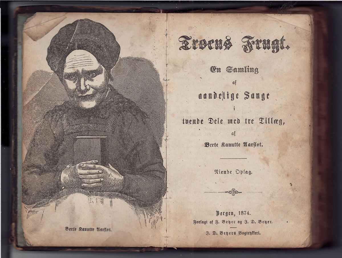 Bok. Stivt omslag, mørk brunt. Skinnrygg.