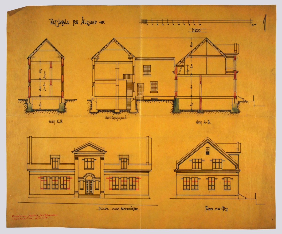 Retslokale for Ålesund [Arbeidstegning]