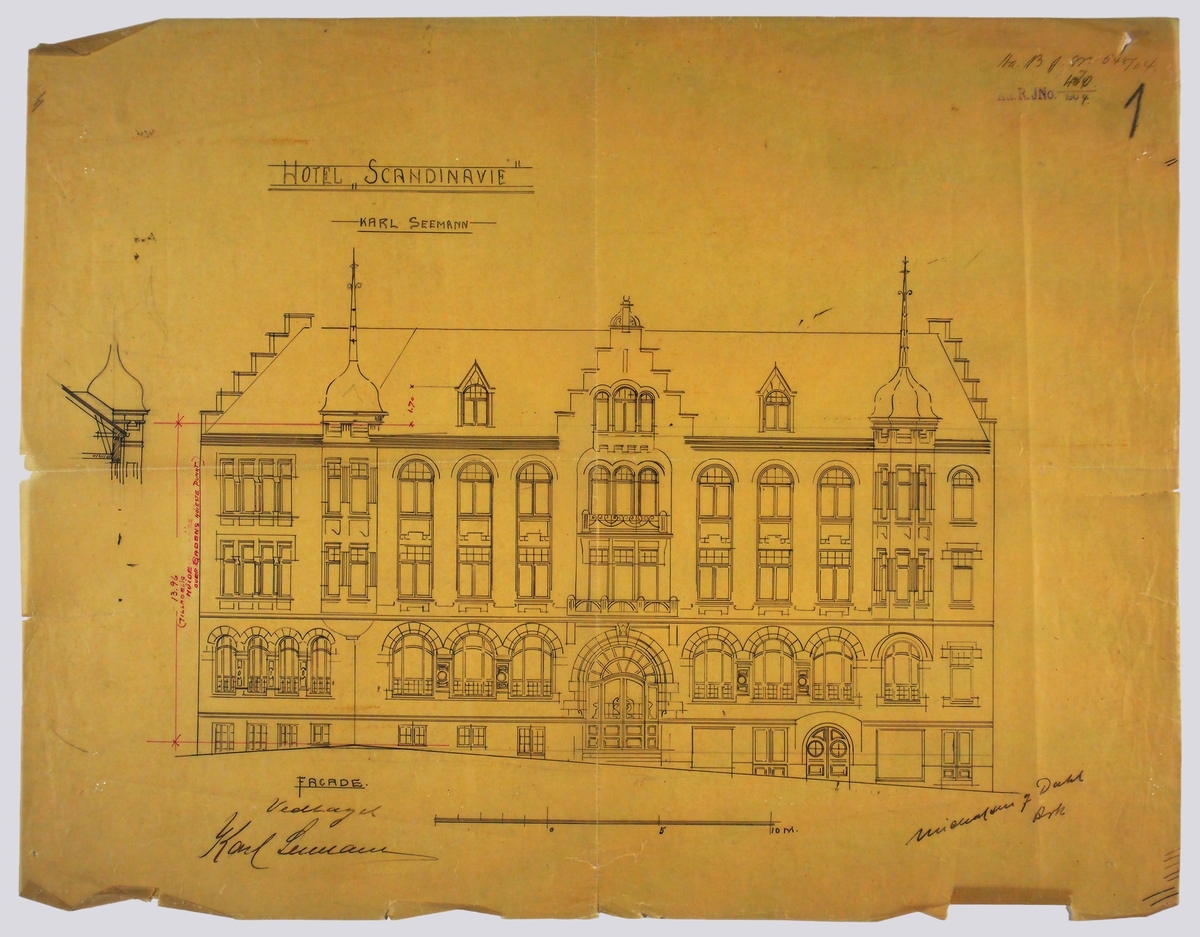 Hotel Scandinavie [Arbeidstegning]