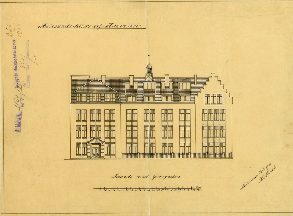 Latinskolen [Fasadeoppriss]