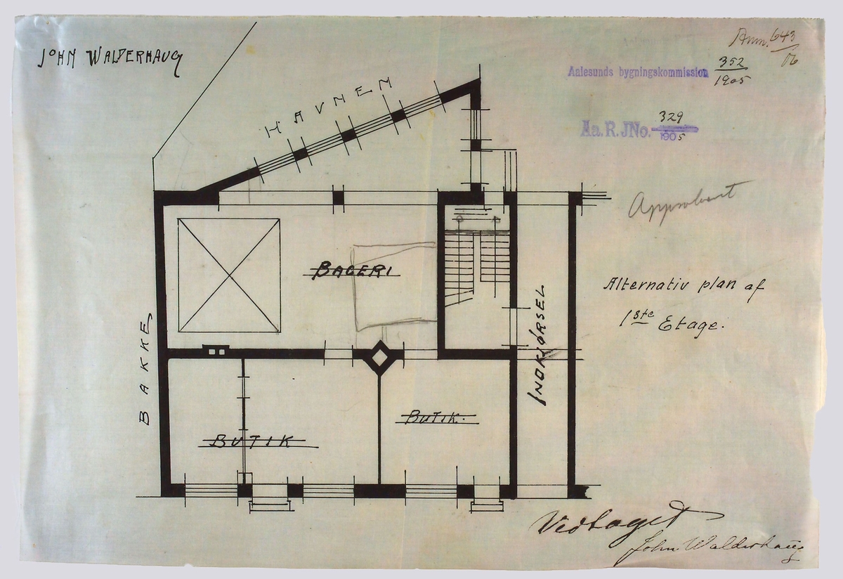 Alternativ plan af 1ste etage [Plantegning]