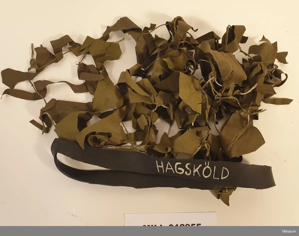 Hjälmnät av barracudamaterial.