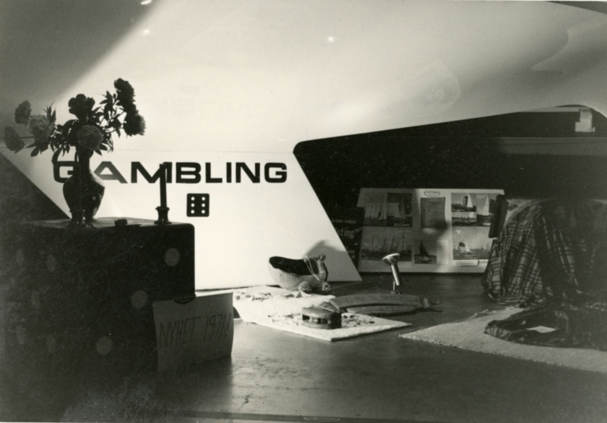 Sansynligvis fra Lingestand på utstillingen "Sjøen for alle" på Sjølystsenteret (Norges Varemesse), Drammensveien 154, Oslo, 1971.