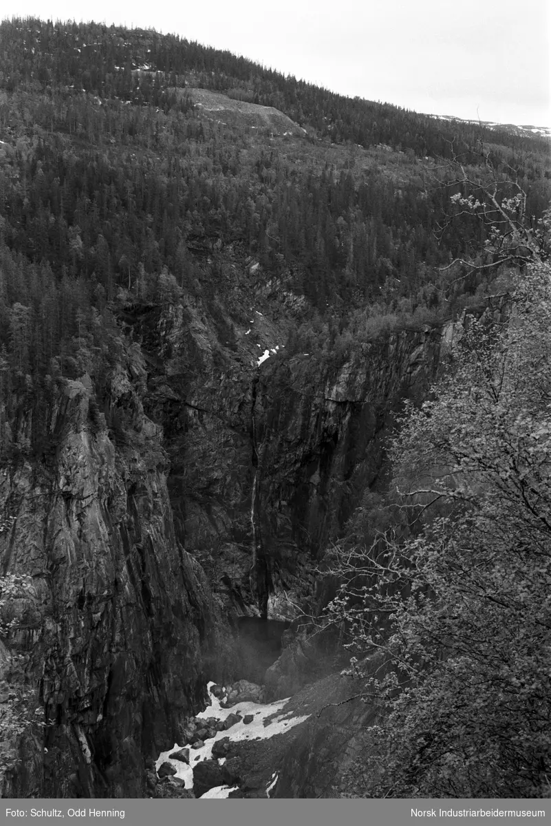 Rjukanfossen, uten vannføring.