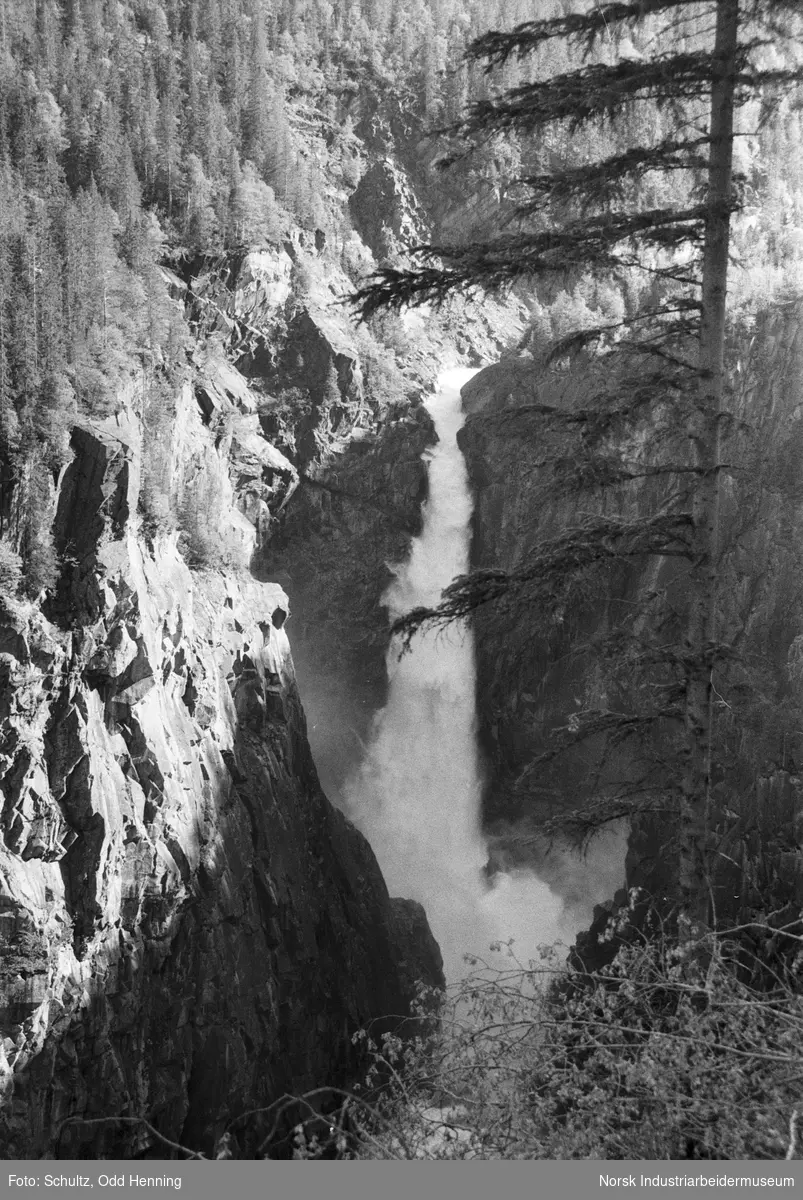 Vannføring i Rjukanfossen.