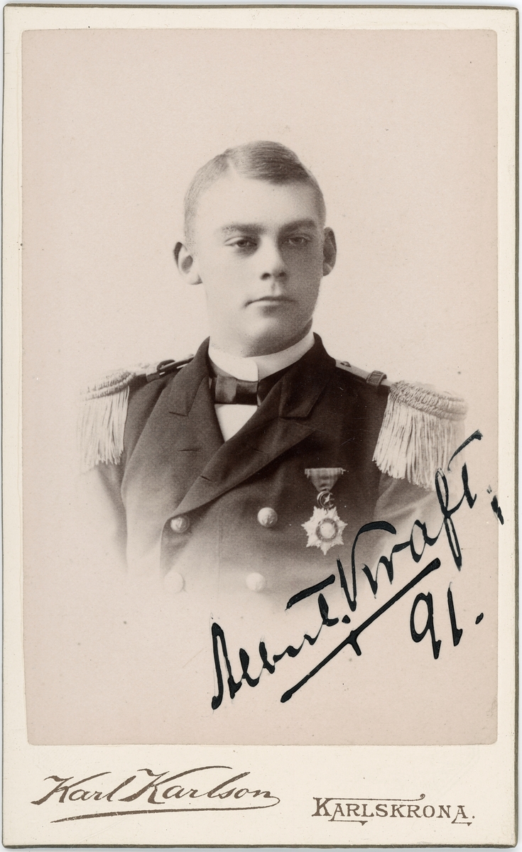 Kabinettsfotografi - Albert Kraft, Karlskrona 1891