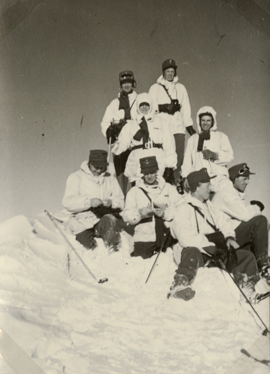 Gruppbild på fjället.