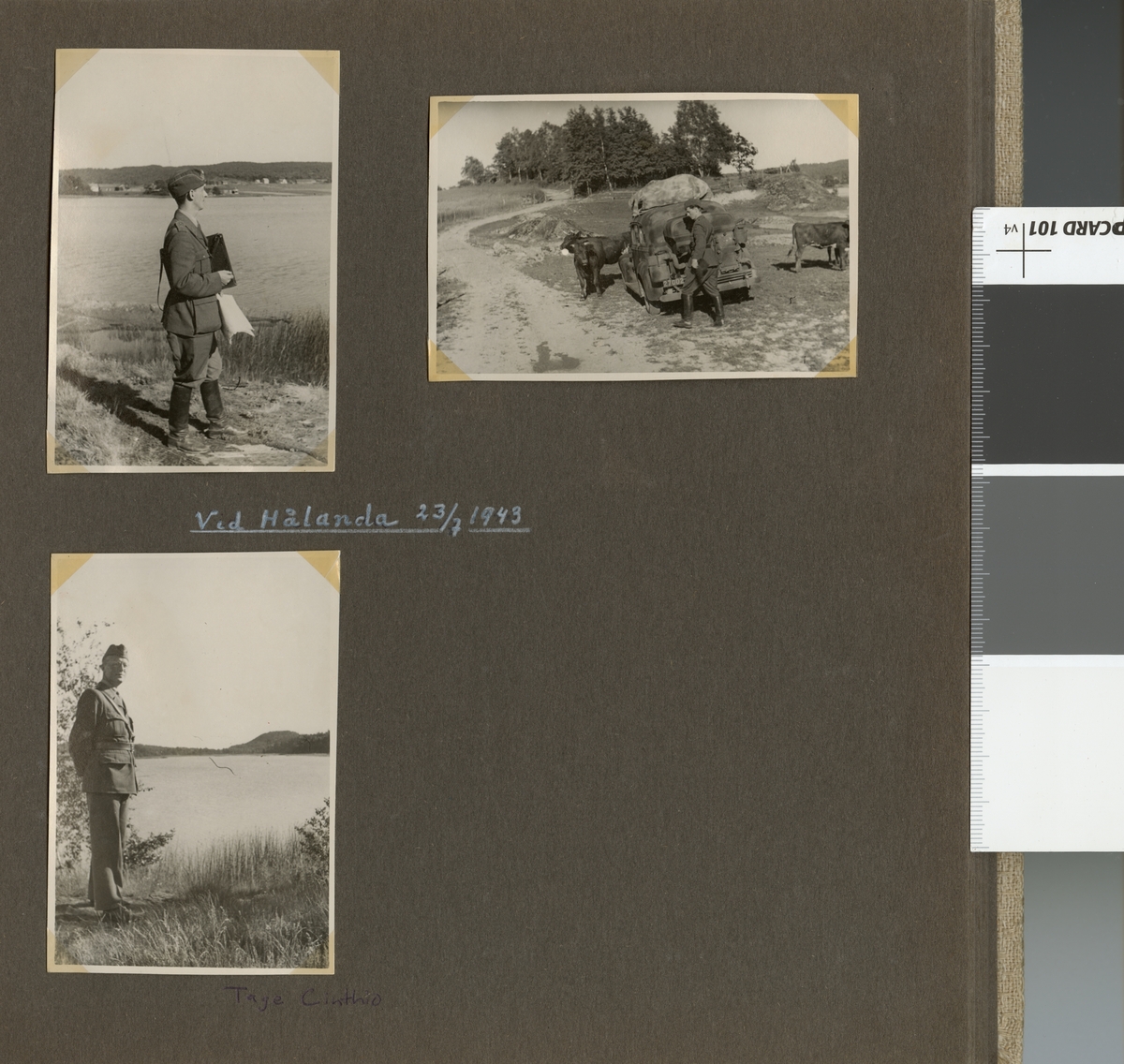 Text i fotoalbum: "Vid Hålanda 23/7 1943".