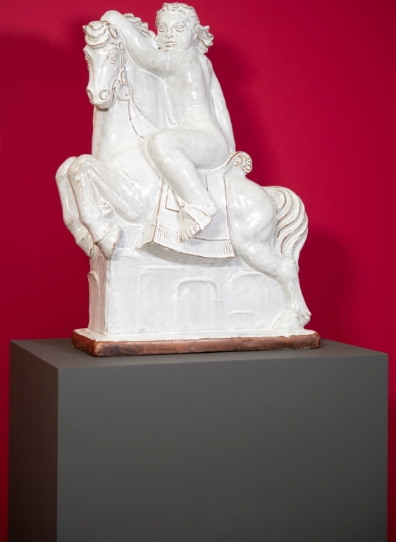 Skulptur i stengods, glaserad