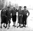 Bandy. Spelare från Askersunds IFK.
Från vänster: Hilding Hanell, Karl-Erik Södergren, Elis Karlsson, Hans Bergsten och Gunnar Carlsson.