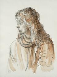 Portrett av Mari Maurstad [tegning]