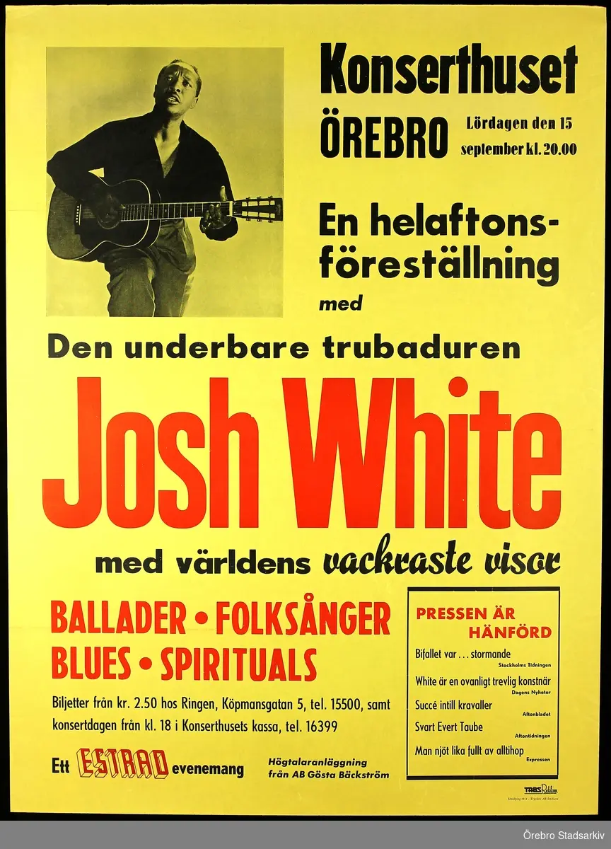 Bluesmusiker Josh White (1914-1969)
