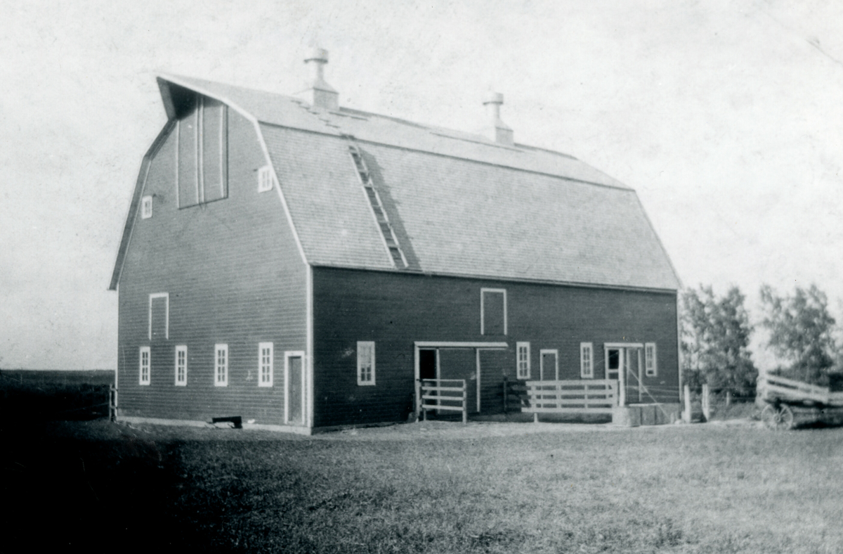 Låven på Hellek Halvorsson (Sisjord) farm i USA 