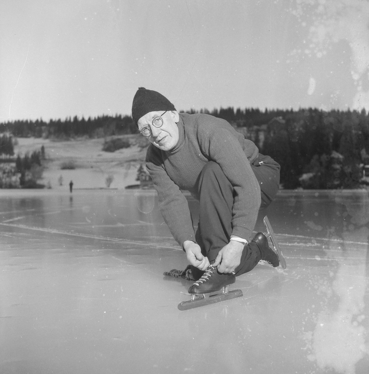 Skøyteløpere på Lianvannet