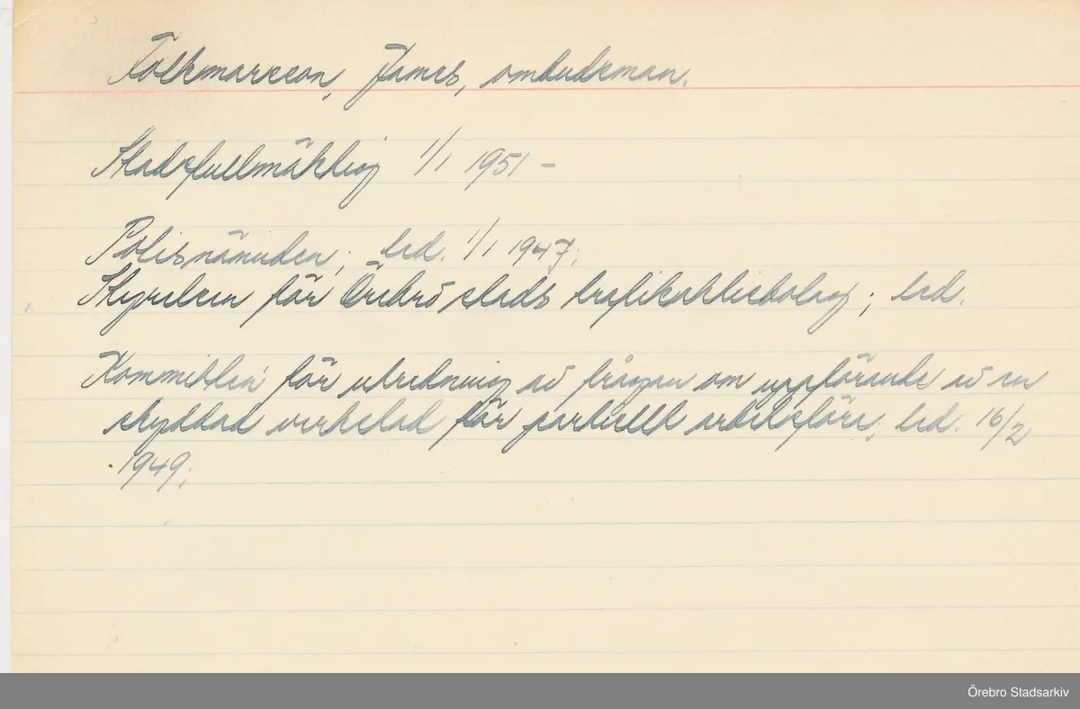 James Folkmarsson, ombudsman, verkstadsarbetare, konsulent, rektor, skolchef