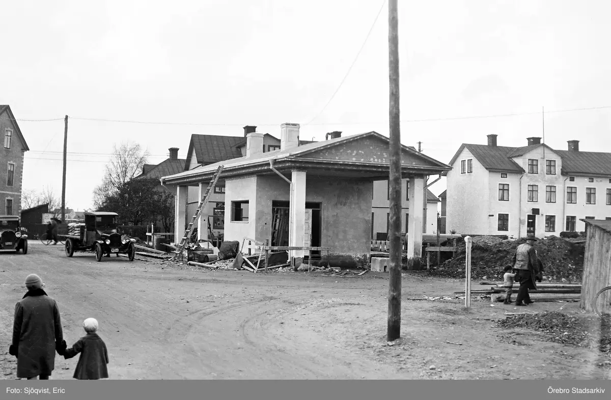 Byggnation av bensinmack vid Bromsplan