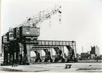 Västerås, Munkängen.
Östra kajens kranpark, 1960-talet.