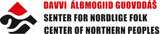 Senter for nordlige folk Logo trespråklig tekst: Samisk, norsk og engelsk
