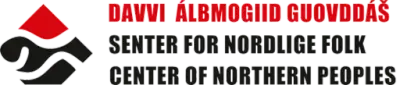 Senter for nordlige folk Logo trespråklig tekst: Samisk, norsk og engelsk