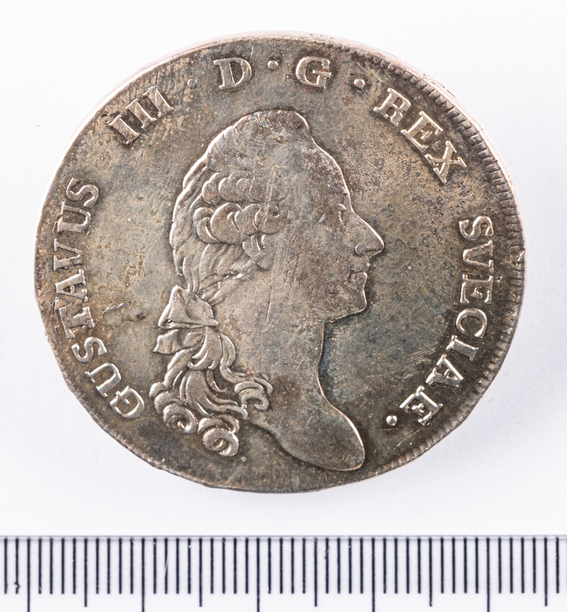 Mynt, Sverige, 1 riksdaler, 3 daler s.m, 1792.