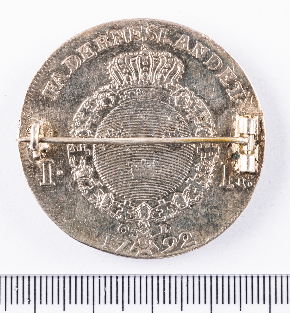 Mynt, Sverige, 1 riksdaler, 3 daler s.m, 1792.