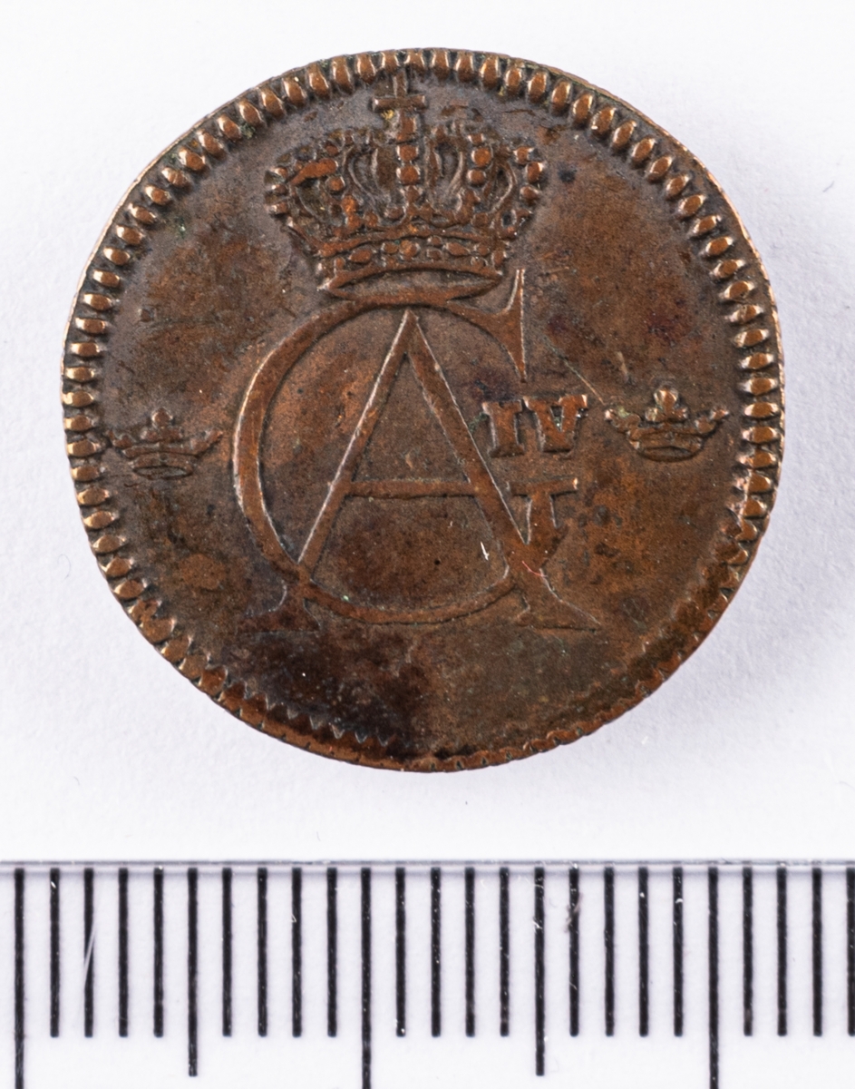 Mynt, Sverige, 1/12 skilling, 1805. 1/12 skilling, 1808.