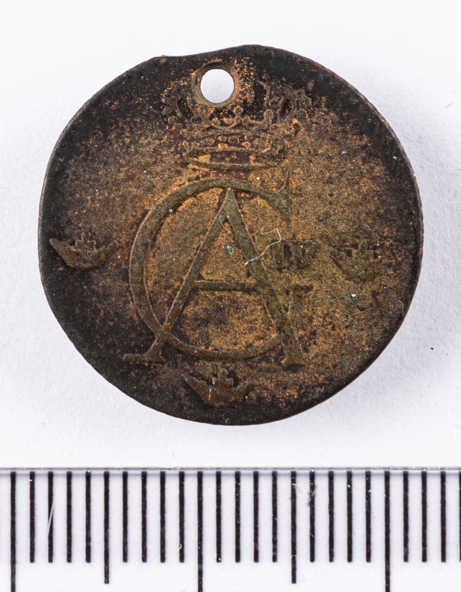 Mynt, Sverige,  1/12 skilling, 1808.