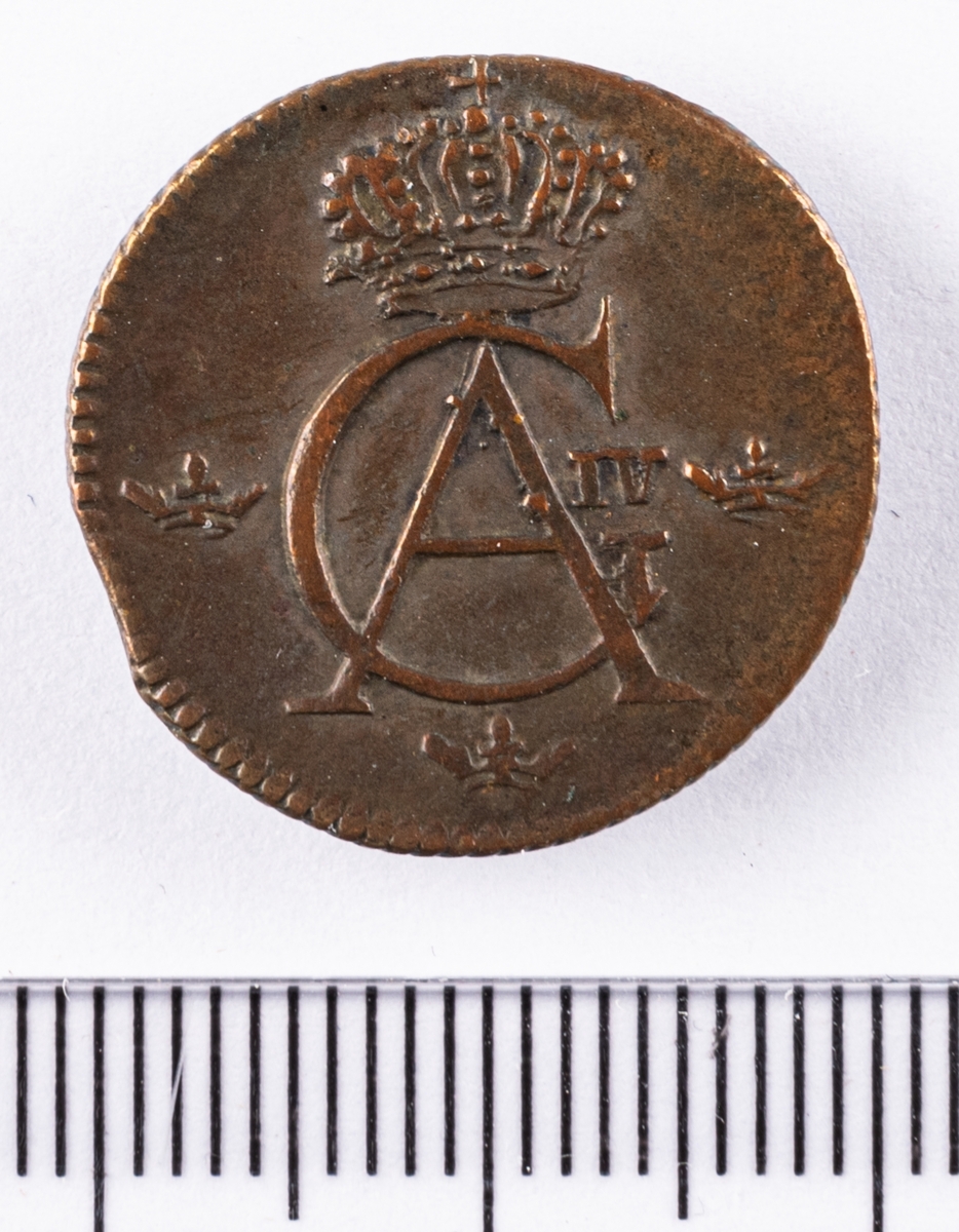 Mynt, Sverige,  1/12 skilling, 1808.