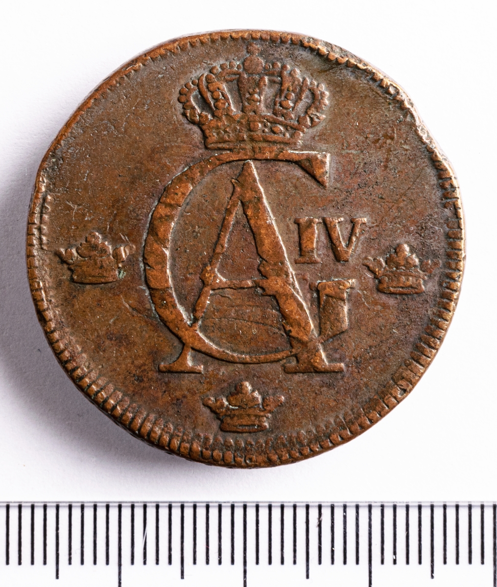 Mynt, Sverige, 1 skilling, 1802.