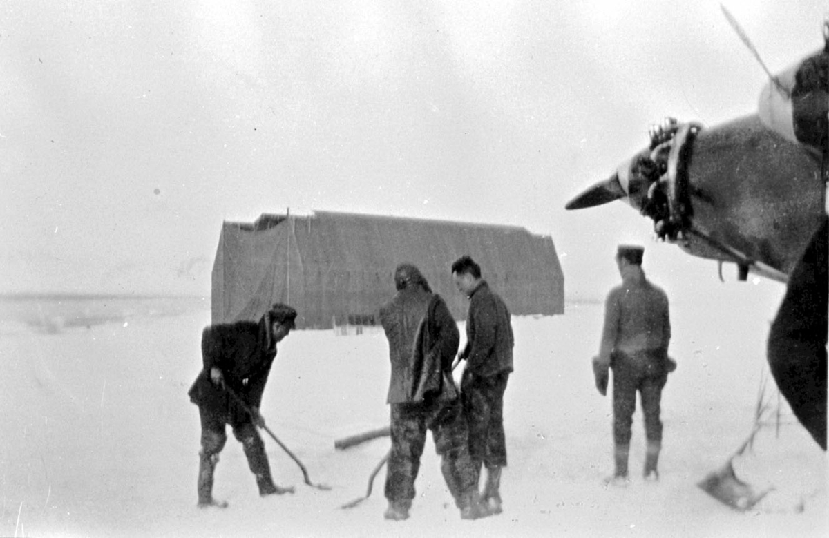 På Svalbard: Hangar, luftskipet Norge, personer