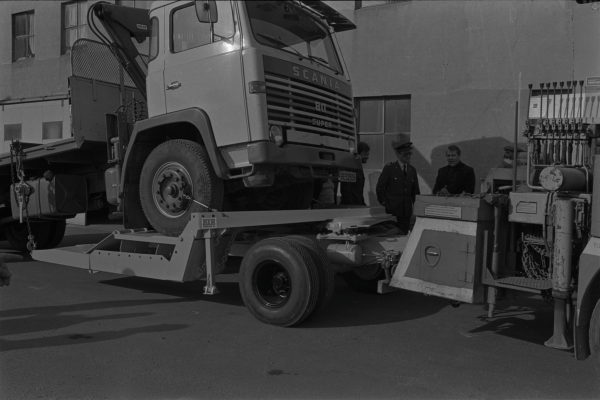 Demonstrasjon av Eie-boggien ved Eiefabrikken, 1975.