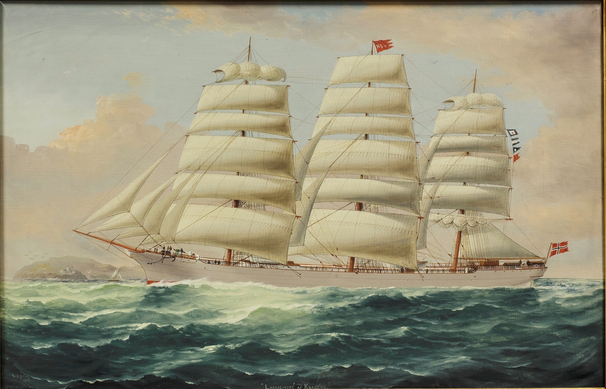 Skuteportrett;  Fullrigger "Largimore"