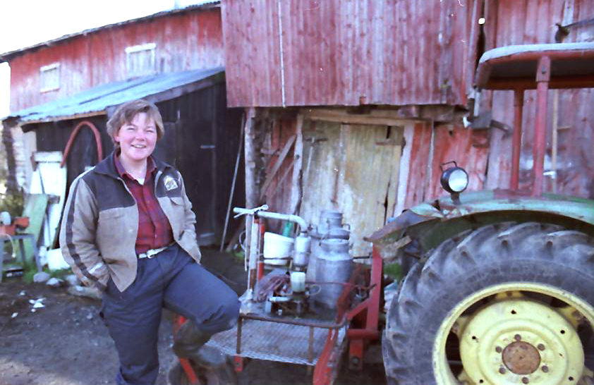 Kvinnelig, ung og ny gardbruker i Bortistuen, Anne Bjørnerås