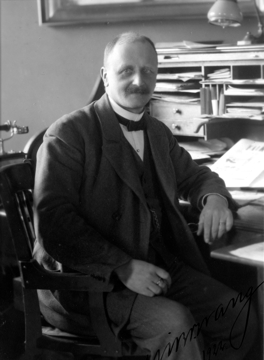 Arvid Wrang, redaktör på Falköpings Tidning, 1922.