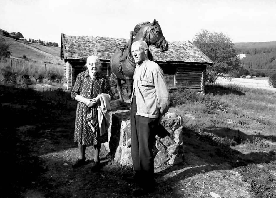 Personer i busserull foran Vesleblakkenbautaen. 