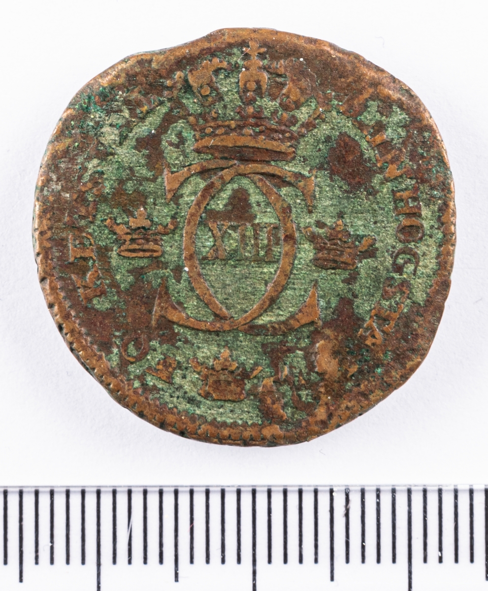 Mynt, Sverige, 1/4 skilling, 1817.