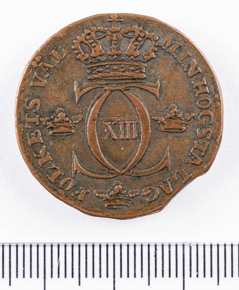 Mynt, Sverige, 1/2 skilling, 1815.